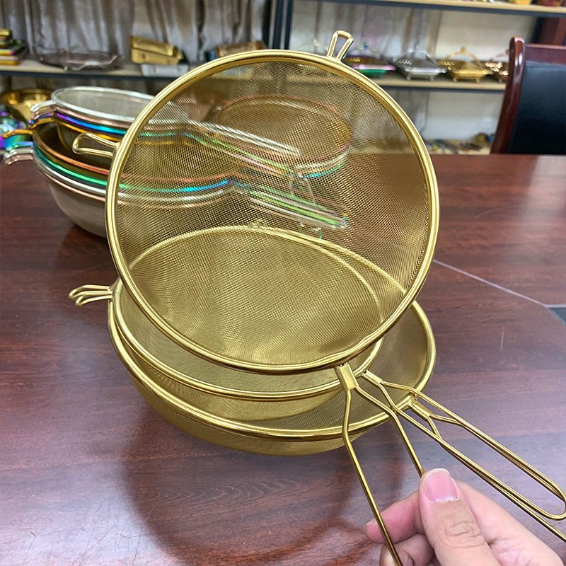 Sivă din oțel inoxidabil cu două urechi, plasă 30 mesh, filtru multipurpose pentru făină, lapte de soia și sucuri