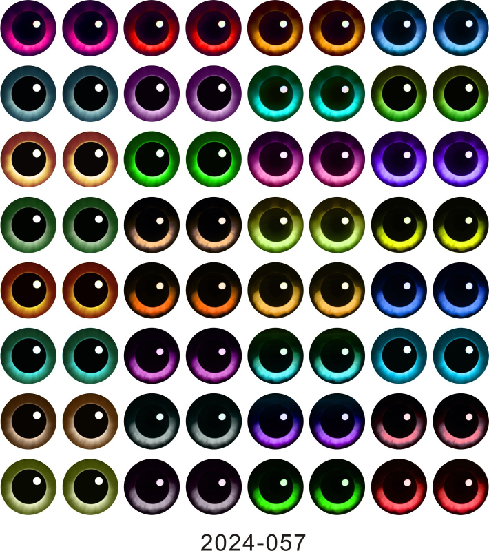 Okrugli stakleni oči za DIY nakit - materijal: staklo; postupak obrade: tiskanje; brend: Yu Ming; stil: crtani