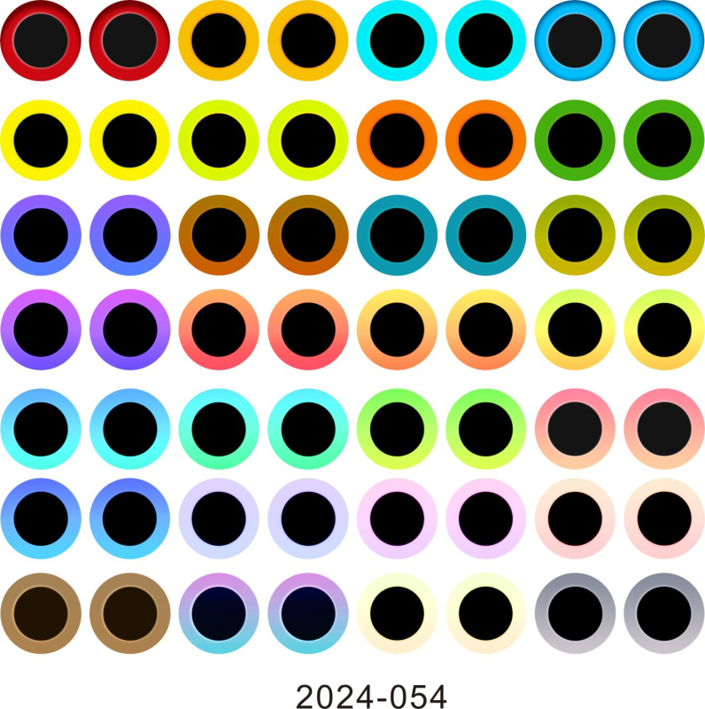 Okrugli stakleni oči za DIY nakit - materijal: staklo; postupak obrade: tiskanje; brend: Yu Ming; stil: crtani