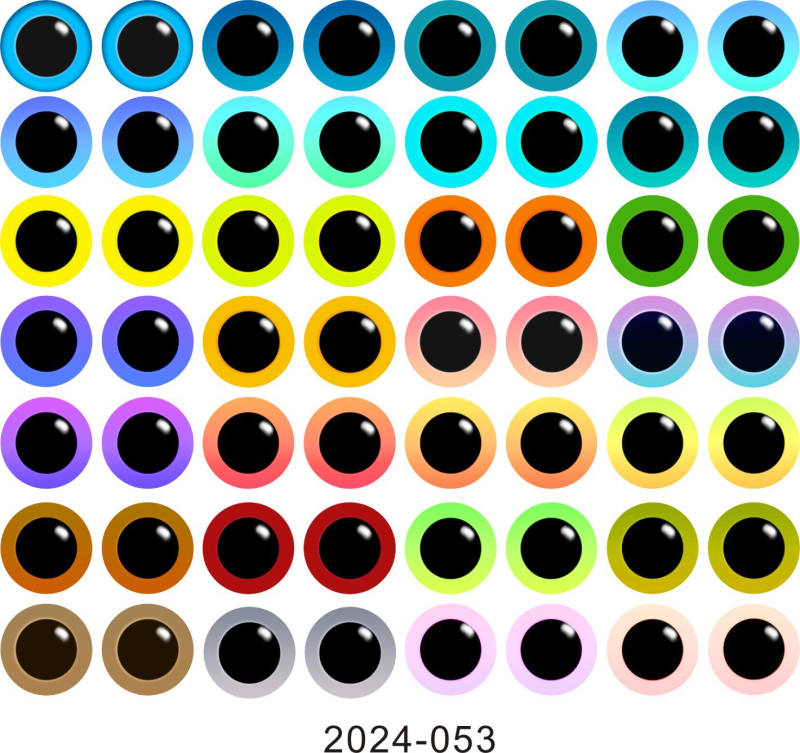 Okrugli stakleni oči za DIY nakit - materijal: staklo; postupak obrade: tiskanje; brend: Yu Ming; stil: crtani