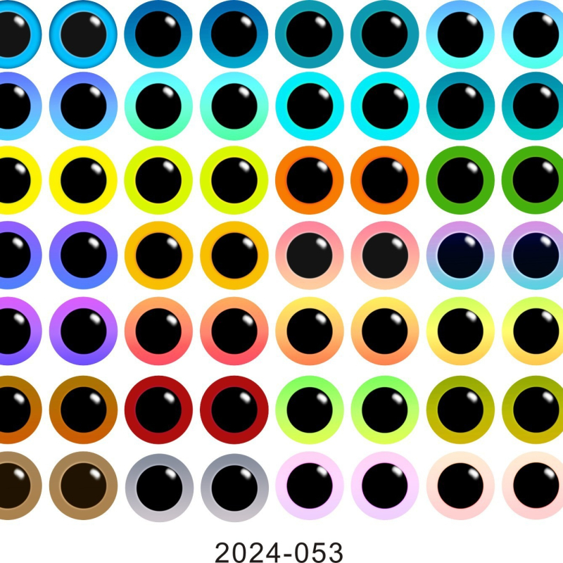 Okrugli stakleni oči za DIY nakit - materijal: staklo; postupak obrade: tiskanje; brend: Yu Ming; stil: crtani