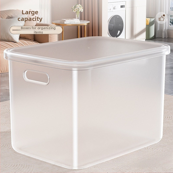 Prozirna kutija za pohranu za kućne igračke i grickalice, model 985, poklopac s preklopnim mehanizmom, prijenosna, kapacitet iznad 1000 L