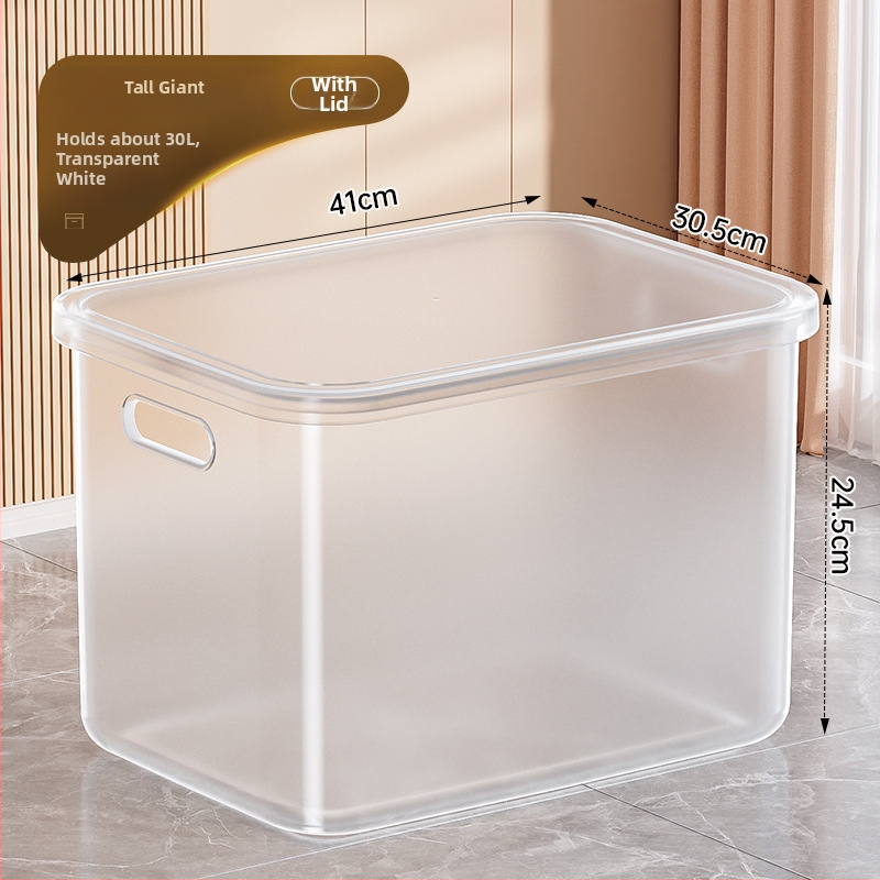 Prozirna kutija za pohranu za kućne igračke i grickalice, model 985, poklopac s preklopnim mehanizmom, prijenosna, kapacitet iznad 1000 L