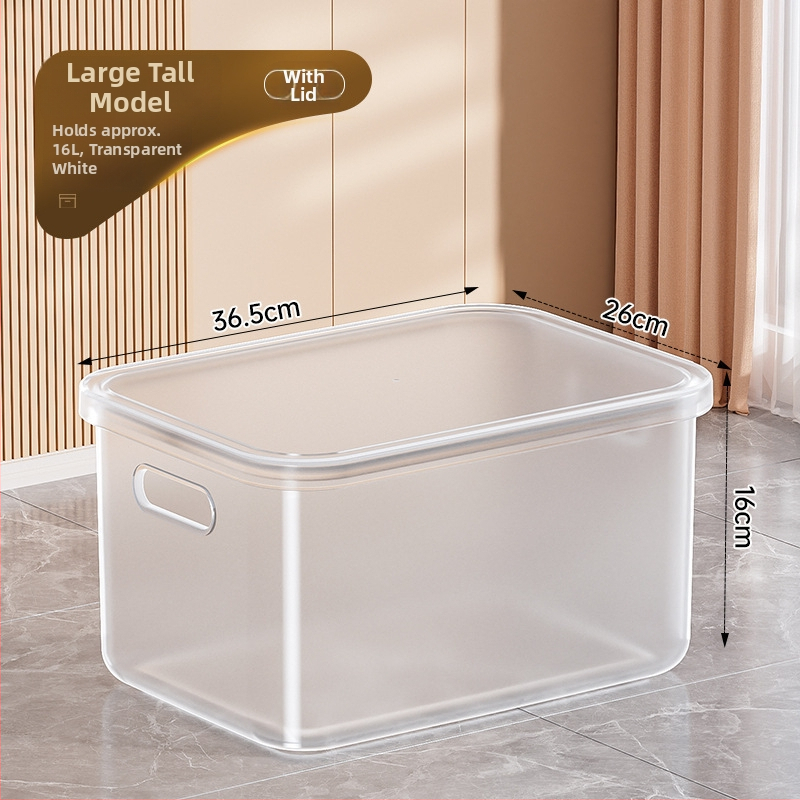 Prozirna kutija za pohranu za kućne igračke i grickalice, model 985, poklopac s preklopnim mehanizmom, prijenosna, kapacitet iznad 1000 L