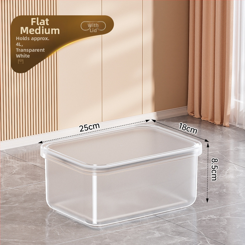 Prozirna kutija za pohranu za kućne igračke i grickalice, model 985, poklopac s preklopnim mehanizmom, prijenosna, kapacitet iznad 1000 L