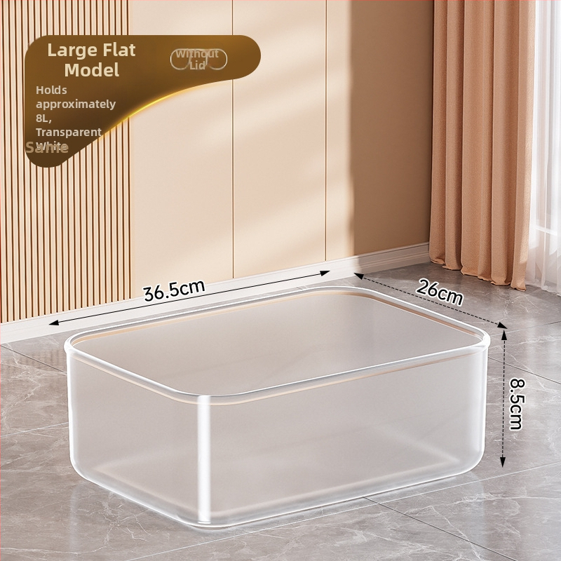 Prozirna kutija za pohranu za kućne igračke i grickalice, model 985, poklopac s preklopnim mehanizmom, prijenosna, kapacitet iznad 1000 L