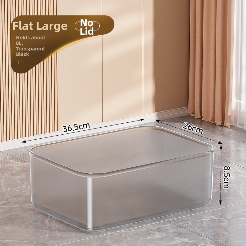 Prozirna kutija za pohranu za kućne igračke i grickalice, model 985, poklopac s preklopnim mehanizmom, prijenosna, kapacitet iznad 1000 L