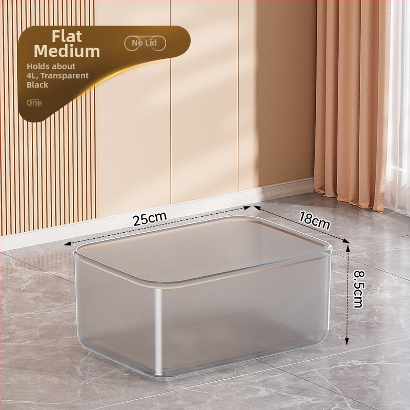 Prozirna kutija za pohranu za kućne igračke i grickalice, model 985, poklopac s preklopnim mehanizmom, prijenosna, kapacitet iznad 1000 L