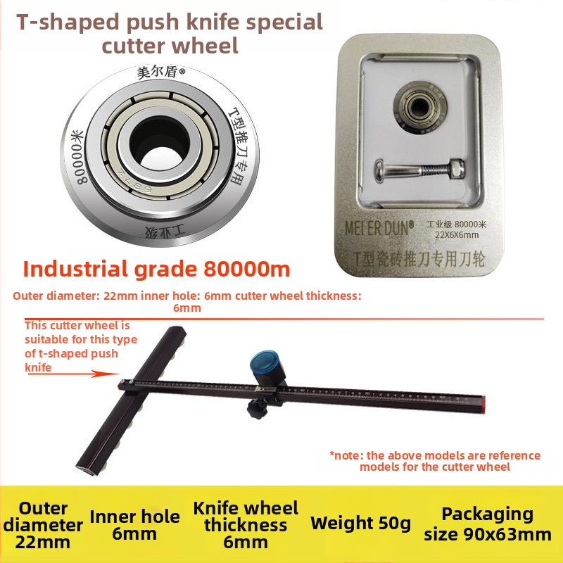 Kézi üvegvágó gép csempéző késküllővel, T-alakú ötvözet késküllő és kés tartozékok