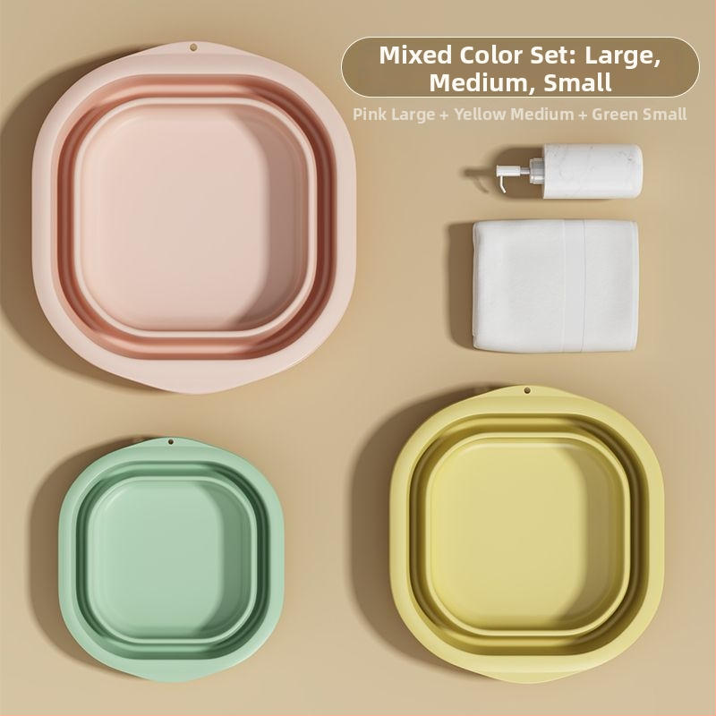 Zložená plastová umývacia misa pre domáce a cestovné použitie, ľahká 100–120 g, na pranie na internáte