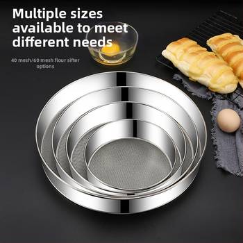 Runnuo nerezový oceľový siet na múku 304, rukoväť, ultra jemný sieť s 60 mriežkami, pôvod: Čaozhou, Guangdong