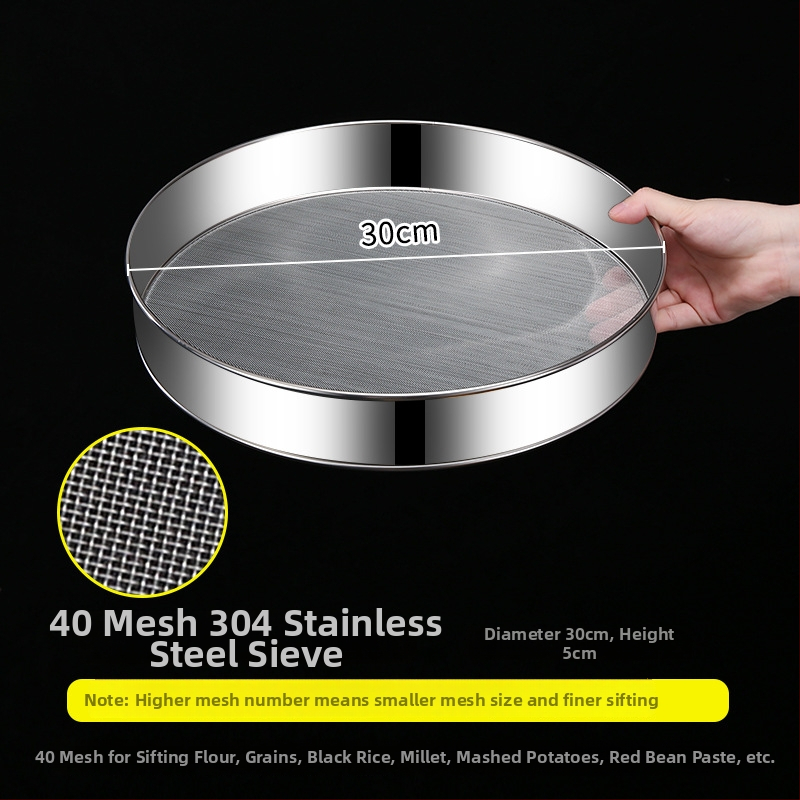 Runnuo nerezový oceľový siet na múku 304, rukoväť, ultra jemný sieť s 60 mriežkami, pôvod: Čaozhou, Guangdong