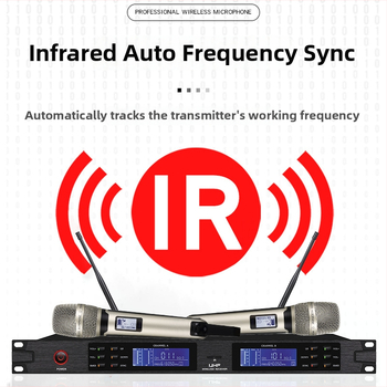 Ασύρματο σετ μικροφώνου με κλιπ — διπλού καναλιού για καραόκε, αντί-ανάδραση, για σκηνή KTV; πολυκατευθυντικό μικρόφωνο, 100Hz-20kHz, αφαιρούμενη μπαταρία, αυτονομία 3–6 ώρες, μοντέλο U2000