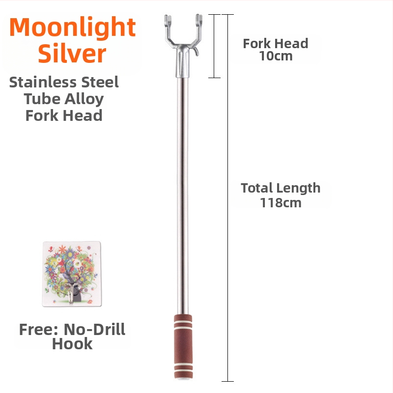 Nerezová oceľová tyč na sušenie oblečenia na balkóne; Materiál: nerezová oceľ; Kategória: vešiak na oblečenie; Aplikácia: balkón