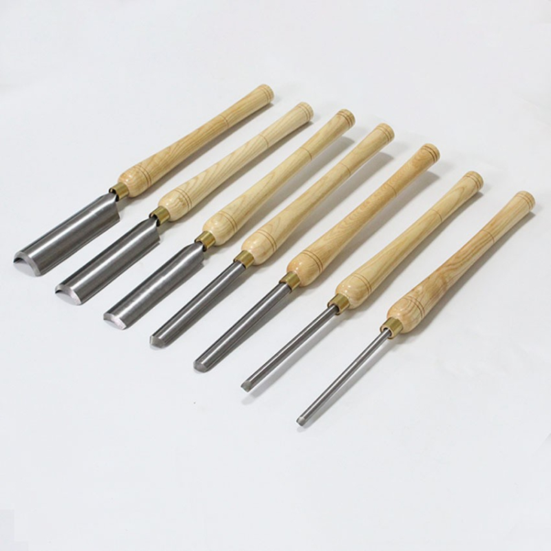 YIBEI Faipari forgácsoló eszköz Ash wood fogantyúval, félkör alakú penge, HSS