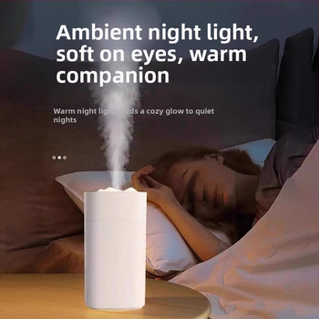 Stolni ovlaživač zraka, od nehrđajućeg čelika, 10L+ spremnik, 3 izlaza magle, 8-satni tajmer, napajanje suhim baterijama