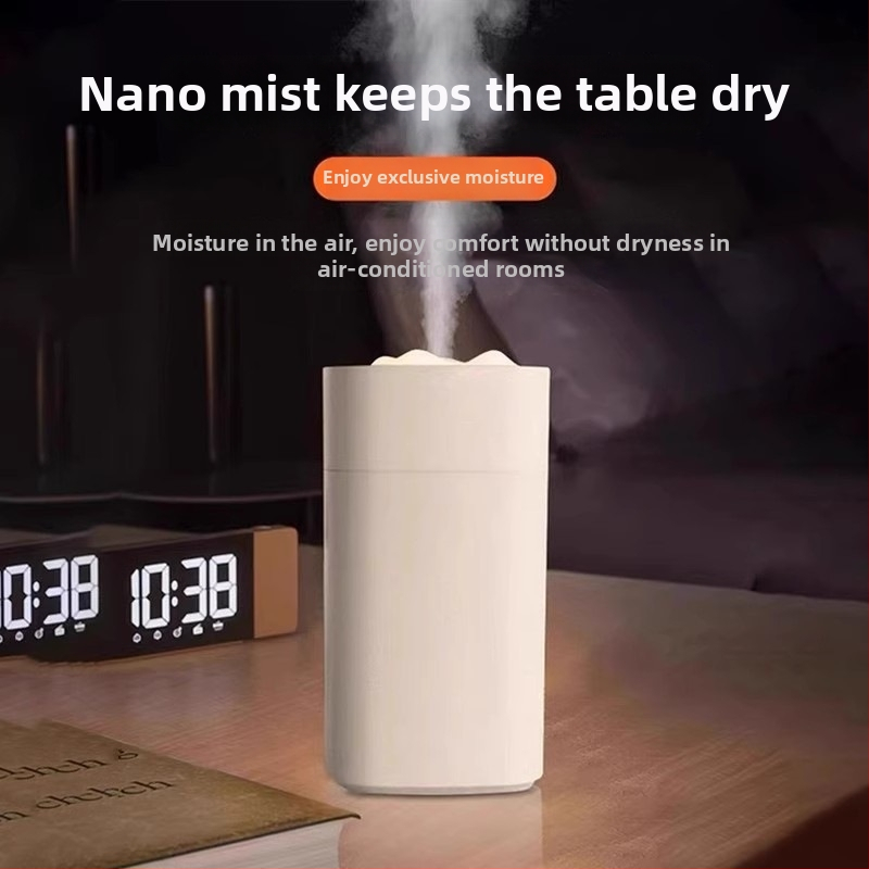 Stolni ovlaživač zraka, od nehrđajućeg čelika, 10L+ spremnik, 3 izlaza magle, 8-satni tajmer, napajanje suhim baterijama