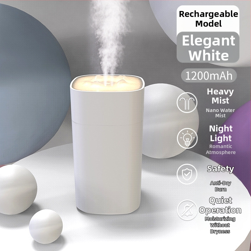 Stolni ovlaživač zraka, od nehrđajućeg čelika, 10L+ spremnik, 3 izlaza magle, 8-satni tajmer, napajanje suhim baterijama