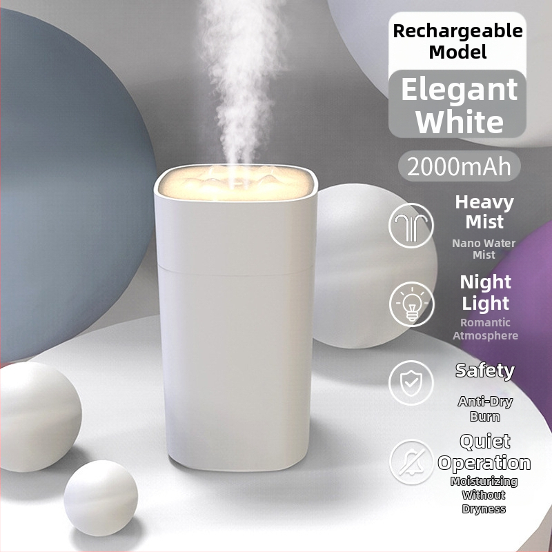 Stolni ovlaživač zraka, od nehrđajućeg čelika, 10L+ spremnik, 3 izlaza magle, 8-satni tajmer, napajanje suhim baterijama