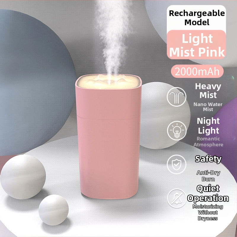 Stolni ovlaživač zraka, od nehrđajućeg čelika, 10L+ spremnik, 3 izlaza magle, 8-satni tajmer, napajanje suhim baterijama