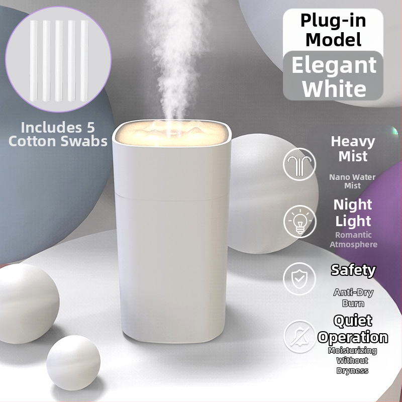 Stolni ovlaživač zraka, od nehrđajućeg čelika, 10L+ spremnik, 3 izlaza magle, 8-satni tajmer, napajanje suhim baterijama