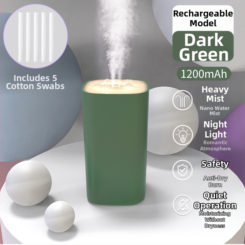 Stolni ovlaživač zraka, od nehrđajućeg čelika, 10L+ spremnik, 3 izlaza magle, 8-satni tajmer, napajanje suhim baterijama