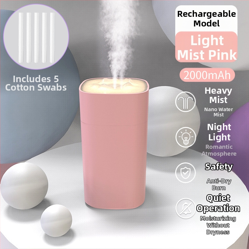 Stolni ovlaživač zraka, od nehrđajućeg čelika, 10L+ spremnik, 3 izlaza magle, 8-satni tajmer, napajanje suhim baterijama