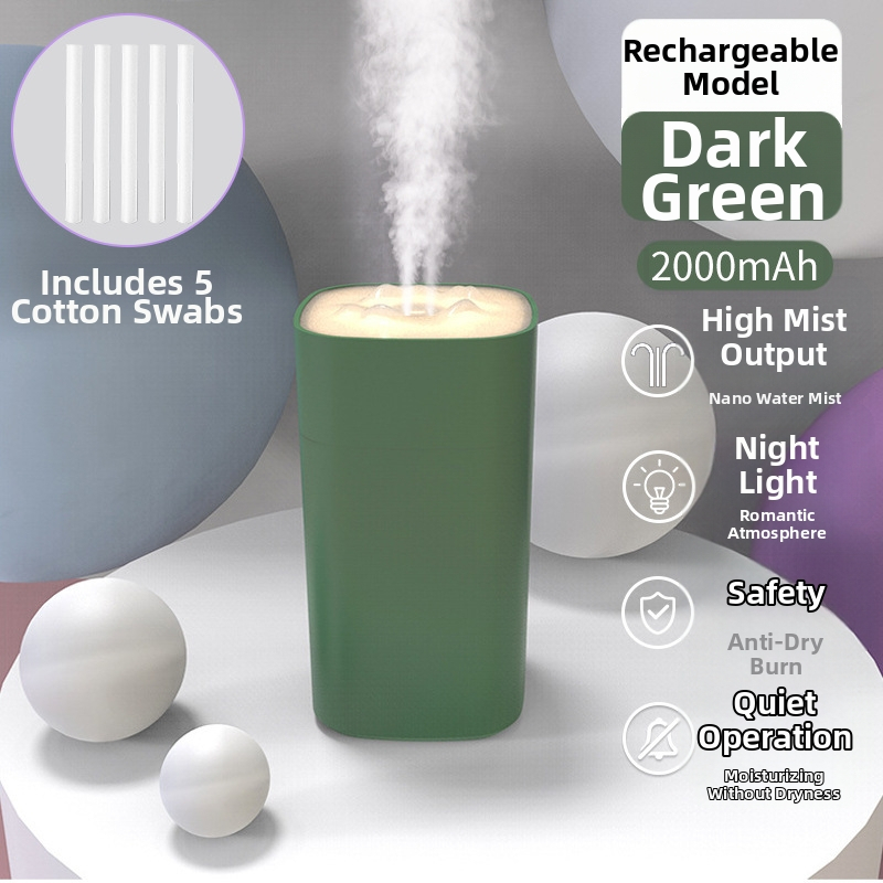 Stolni ovlaživač zraka, od nehrđajućeg čelika, 10L+ spremnik, 3 izlaza magle, 8-satni tajmer, napajanje suhim baterijama