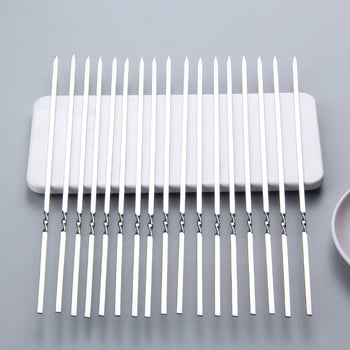 Καλαμάκια ψησίματος από ανοξείδοτο 304, τροφίμων ποιότητας, επίπεδες πλασιά καλαμάκια, παχύτερο σχέδιο, σετ 3000 τεμάχια