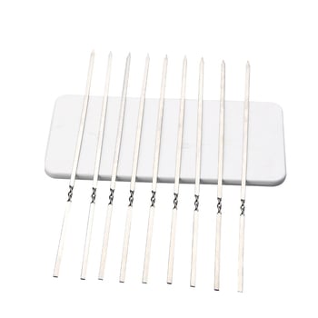 Καλαμάκια ψησίματος από ανοξείδοτο 304, τροφίμων ποιότητας, επίπεδες πλασιά καλαμάκια, παχύτερο σχέδιο, σετ 3000 τεμάχια