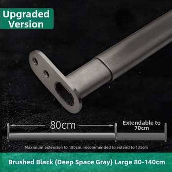 Nerezová oceľová tyč na oblečenie – rozťahovacia teleskopická tyč do šatníka, vnútorné skrinky, príslušenstvo