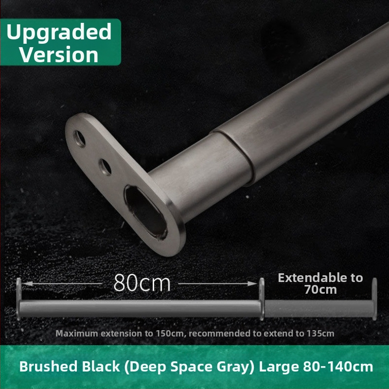 Nerezová oceľová tyč na oblečenie – rozťahovacia teleskopická tyč do šatníka, vnútorné skrinky, príslušenstvo