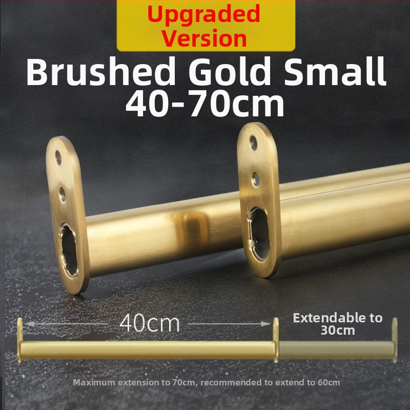 Nerezová oceľová tyč na oblečenie – rozťahovacia teleskopická tyč do šatníka, vnútorné skrinky, príslušenstvo