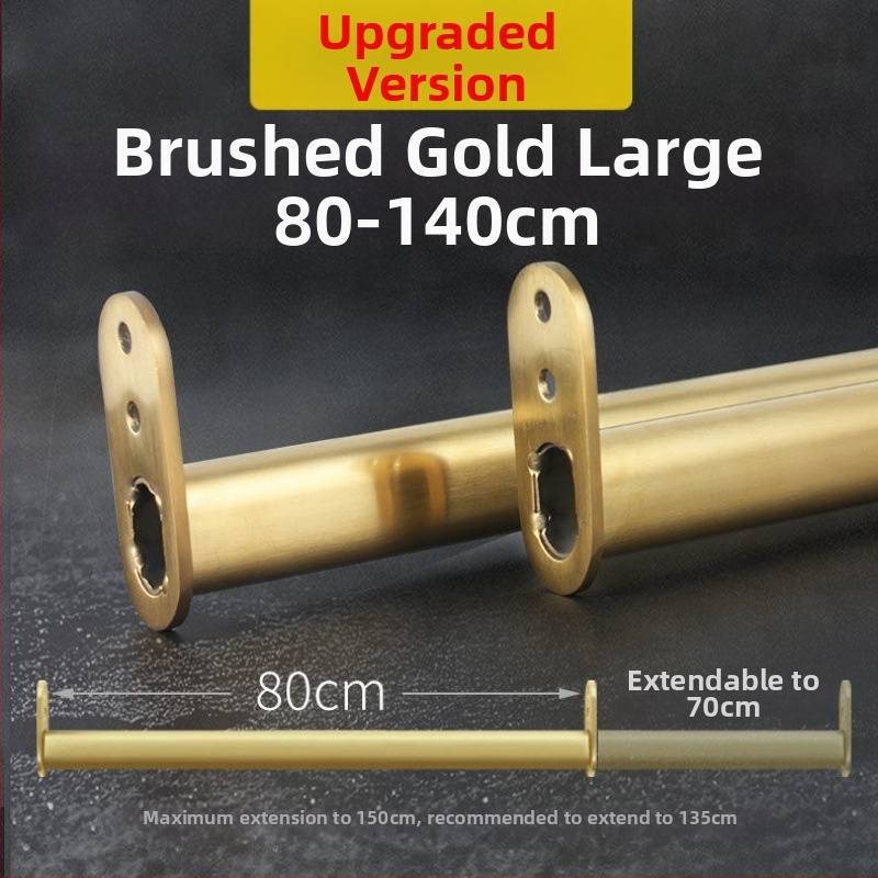 Nerezová oceľová tyč na oblečenie – rozťahovacia teleskopická tyč do šatníka, vnútorné skrinky, príslušenstvo