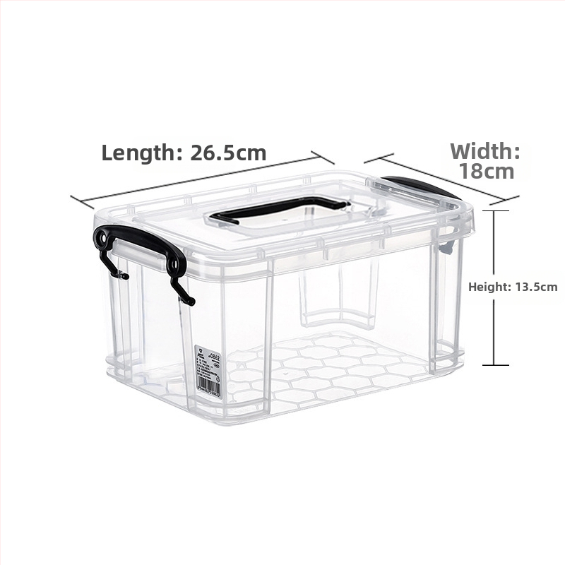 Kutija za pohranu s pravim kutem od prozirne plastike, otporna na kompresiju, prehrambene kvalitete, kapaciteta 110 L