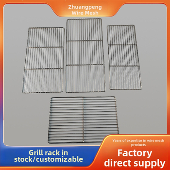 Drôtová mriežka na gril z nerezovej ocele, štvorcový tvar, prenosná, viacúčelová, bezdymová, ľahko čistiaca, elektroplatovanie a bodové zváranie