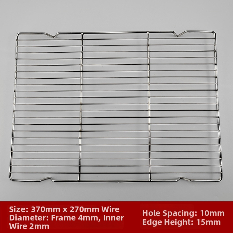 Drôtová mriežka na gril z nerezovej ocele, štvorcový tvar, prenosná, viacúčelová, bezdymová, ľahko čistiaca, elektroplatovanie a bodové zváranie