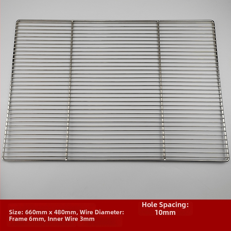 Drôtová mriežka na gril z nerezovej ocele, štvorcový tvar, prenosná, viacúčelová, bezdymová, ľahko čistiaca, elektroplatovanie a bodové zváranie
