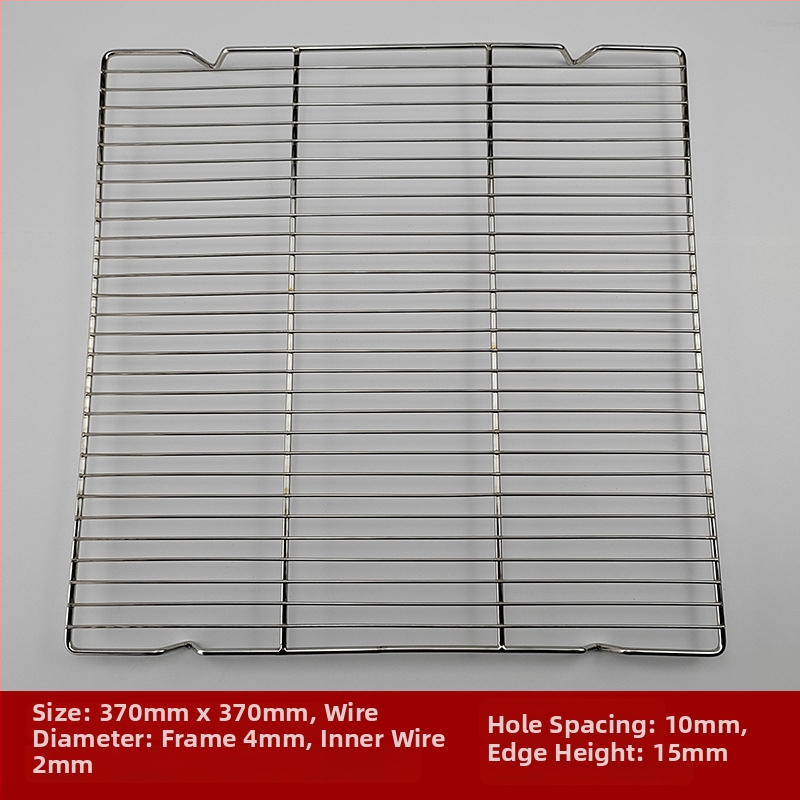 Drôtová mriežka na gril z nerezovej ocele, štvorcový tvar, prenosná, viacúčelová, bezdymová, ľahko čistiaca, elektroplatovanie a bodové zváranie