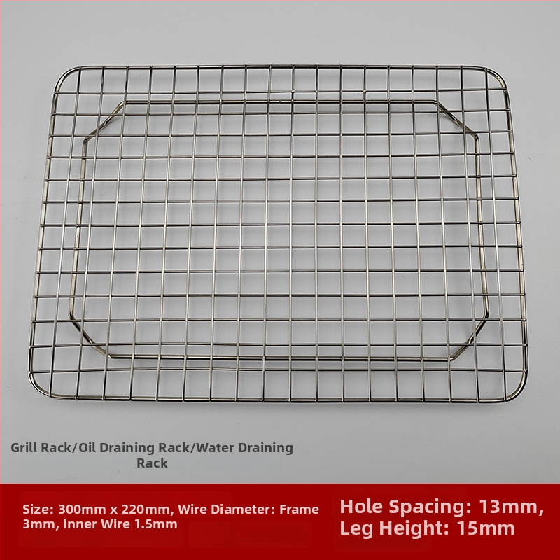 Drôtová mriežka na gril z nerezovej ocele, štvorcový tvar, prenosná, viacúčelová, bezdymová, ľahko čistiaca, elektroplatovanie a bodové zváranie