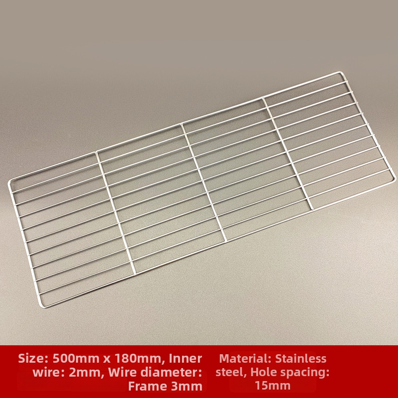 Drôtová mriežka na gril z nerezovej ocele, štvorcový tvar, prenosná, viacúčelová, bezdymová, ľahko čistiaca, elektroplatovanie a bodové zváranie