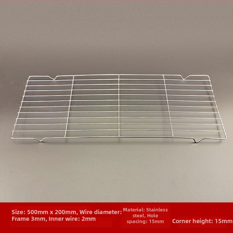 Drôtová mriežka na gril z nerezovej ocele, štvorcový tvar, prenosná, viacúčelová, bezdymová, ľahko čistiaca, elektroplatovanie a bodové zváranie