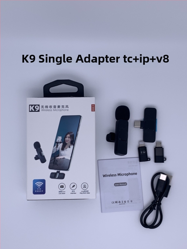 K9 lavalier mikrofón, káblový pre profesionálne nahrávanie a živé vysielanie, SNR ≥70 dB, vstavaná batéria, 5V/5W, výdrž 1-3 h