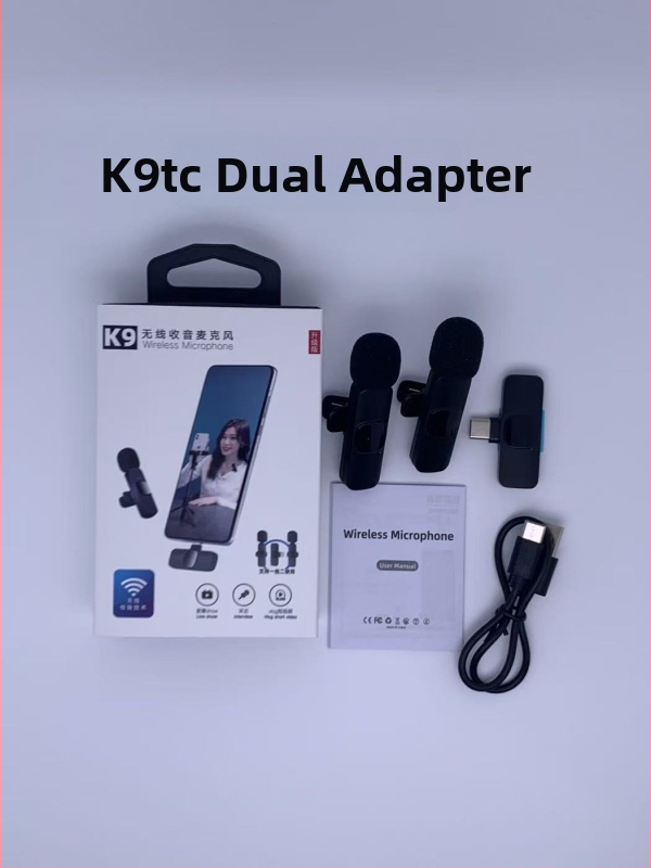 K9 lavalier mikrofón, káblový pre profesionálne nahrávanie a živé vysielanie, SNR ≥70 dB, vstavaná batéria, 5V/5W, výdrž 1-3 h