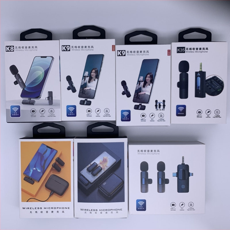 K9 lavalier mikrofón, káblový pre profesionálne nahrávanie a živé vysielanie, SNR ≥70 dB, vstavaná batéria, 5V/5W, výdrž 1-3 h