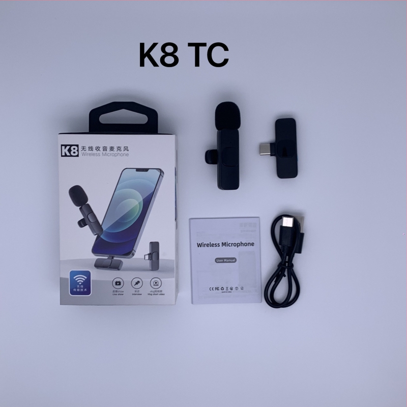 K9 lavalier mikrofón, káblový pre profesionálne nahrávanie a živé vysielanie, SNR ≥70 dB, vstavaná batéria, 5V/5W, výdrž 1-3 h