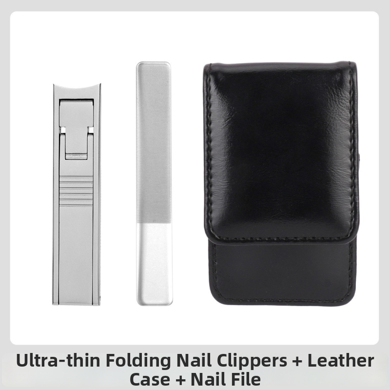 Φορητός αναδιπλούμενος νυχοκόπτης με λίμα νυχιών και ψαλίδι νυχιών – Ανοξείδωτο ατσάλι, μοντέλο M080, φορητός/πλαϊκός για οικιακή χρήση, καθολικό εργαλείο περιποίησης