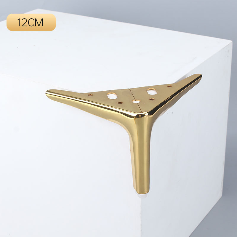 Picioare metalice semicercuri cu trei brațe pentru mobilier - pentru măsuțe de cafea și canapea - cupru, turnare, stil modern minimalist, potrivire universală