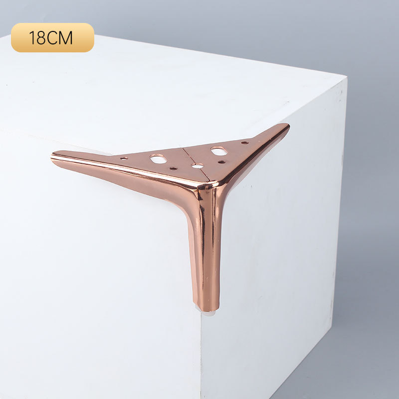 Picioare metalice semicercuri cu trei brațe pentru mobilier - pentru măsuțe de cafea și canapea - cupru, turnare, stil modern minimalist, potrivire universală