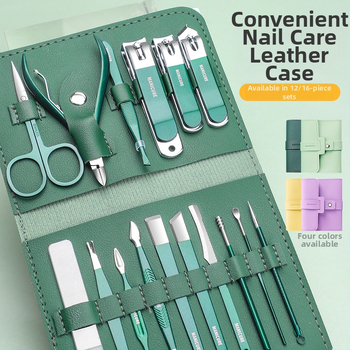 Σετ περιποίησης νυχιών από ανοξείδωτο ατσάλι: κόπτης νυχιών, γυάλινη λίμα για νύχια και κουτάλι για τα αυτιά – φορητό οικιακό σετ